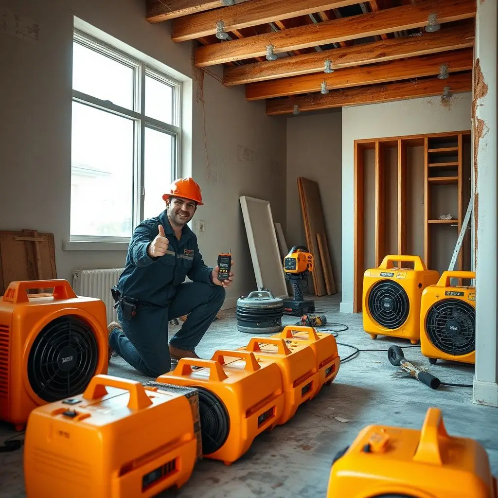 A restoration technician using a thermal imaging camera to inspect a wall for hidden water damage in a Redondo Beach home.